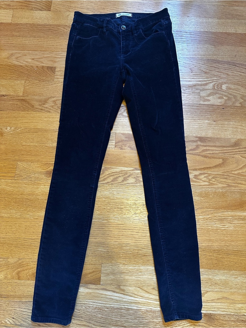 Madewell Navy Corduroy Slim Ankle Pants